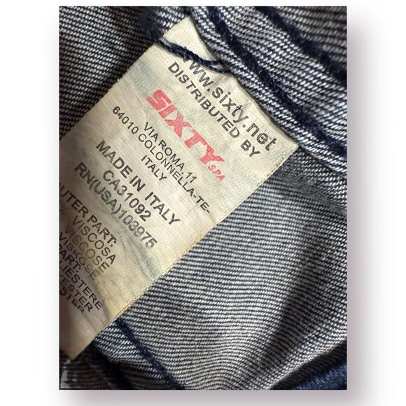 Miss Sixty Denim Blue Jacket Ruffle Vintage Size Small Retro 90’s Boho BNWT - Picture 9 of 9